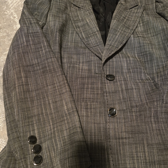 ANTONIO MELANI Charcoal Checkered Jacket - Picture 3 of 11